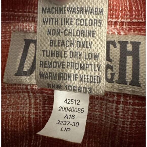 Duluth Trading Co Mens 2XL XXL Red Plaid Button Up Short Sleeve Cotton Utility - Picture 5 of 8